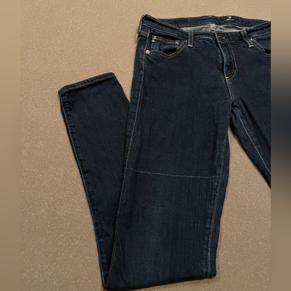 Adriano Goldschmied Dark Blue Full Length Stretch Skinny Jeans - Picture 3 of 11